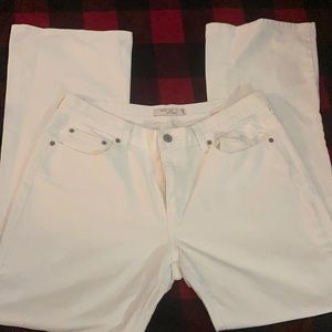 White Boot Cut Levi Jeans